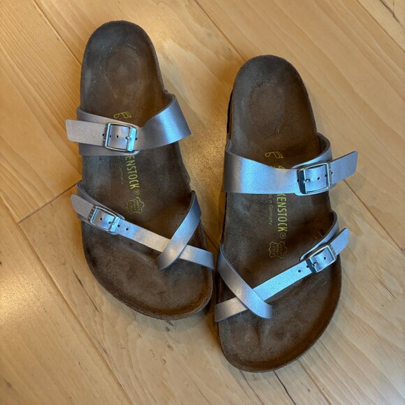 BIRKENSTOCK Mayari Sandals Women's Size 43 EU (US 12 to 12.5) Silver - Picture 3 of 13